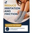 thumbnail image 3 of Pembrook Unisex Non-Binding Diabetic Ankle Socks, Gray, Large, 6 Pairs, 3 of 7