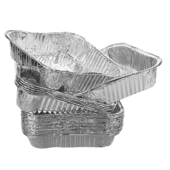 HONMEET Small Tin Foil Pans 30Pcs 8 Inch Square Aluminium Foil For Home Use Cooking Catering