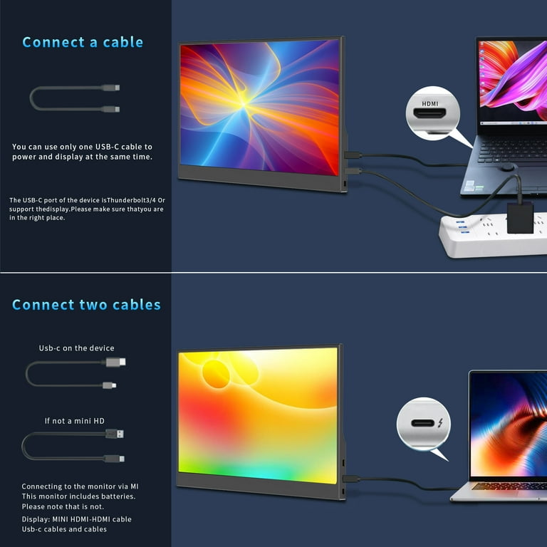 LAEFLAEK 15.6 Inch HD IPS Monitor, Portable Screen for LAEFLAEK 15.6 Inch HD IPS Monitor, Portable Screen for