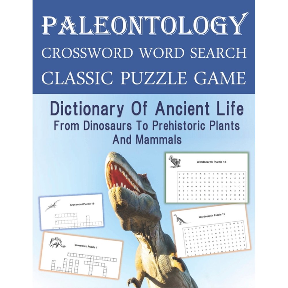 Paleontology Crossword Word Search Classic Puzzle Game Dictionary Of