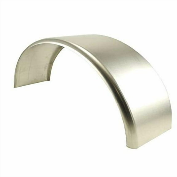 G3C30562LSet of (2) Round Smooth Aluminum Cargo Trailer Fenders 34"L 17"H 10"W
