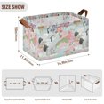 thumbnail image 7 of Yayeee Foldable Storage Basket for Shelves Waterproof Cloth Bins with Handles, Colorful Flowers Blossoms, 7 of 7