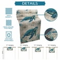 thumbnail image 6 of Teal Sea Turtle Coastal Table Runner 70 Inches, Vintage Summer Beach Nautical Bed Runner Dresser Scarves Tabletop for Indoor Outdoor Parties/Ceremony/Banquet, 13" x 70", 6 of 8