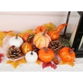 thumbnail image 4 of 86PCS Artificial Fall Pumpkin Decor Fake Maple Leaves Acorns Pinecones for Thanksgiving Harvest Halloween Table Bowl Fillers Farmhouse Autumn Decoration, 4 of 5