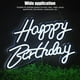 thumbnail image 4 of LED NEON Happy Birthday NEON NEON, Luz Acrílico Acrílico Light Up Happy Letter Decoración De La Pared Con Cadena Colgante, 15.7x12.2in, Adecuado Para Bar, Cafés, Fiesta,, 4 of 7