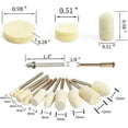thumbnail image 3 of 76PCS Felt Wool Polishing Buffing Pad Set Wheel Grinding Head Point & Mandrel Kit Accessories Tools Compatible for Dremel, 3 of 7