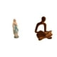 thumbnail image 1 of Figura decorativa de resina que representa al Pensador Abstracto. Escultura artística con diseño único, ideal para regalar, decorar el hogar, la ofici, 1 of 8