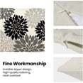 thumbnail image 4 of Black Pillow Covers 16x16 Inch Set of 2,Dark Grey Dahlia Flower Throw Pillows Case,Gray Modern Geometry Decorative Linen Square Cushion Covers Outdoor Decor for Home Living Room Sofa Bed, 4 of 6