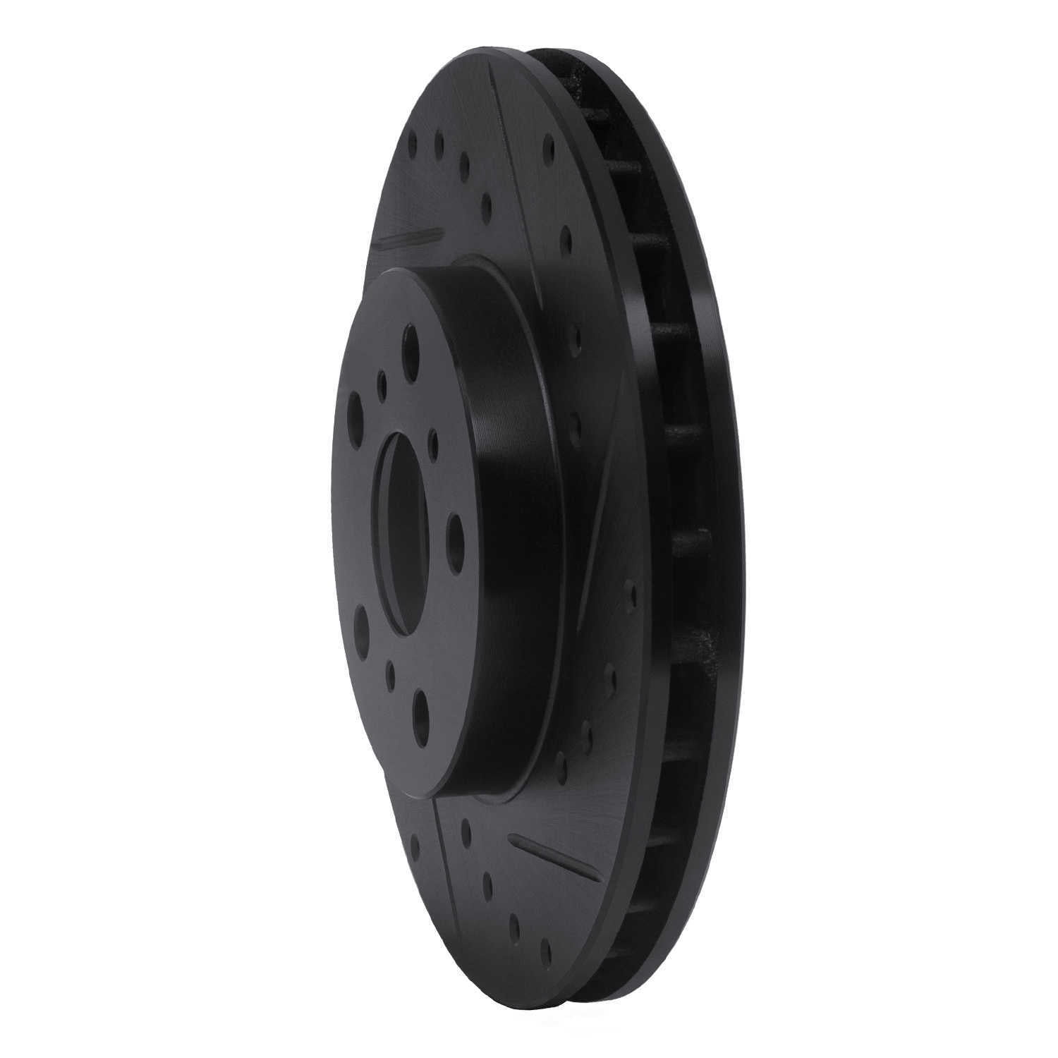 Dynamic Friction Company 633-76041R DFC Brake Rotor - Drilled And Slotted - Black