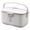 White, variant on Ywmsfl Household Large Capacity Storage Box with Small for Handle Double Layer Removable Tray Bin Portable Container