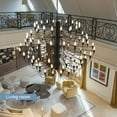 thumbnail image 5 of 90-Light Black Modern Farmhouse Chandelier - Adjustable Hanging Rustic Pine Cone Light Fixture for Dining Room, Foyer, or Bedroom, 5 of 9