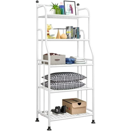 

ZXNYH Shelving Unit Bakers Rack Metal Storage Shelves Laundry Shelf Organizer Standing Shelf Units for Laundry Kitchen Bathroom Pantry Closet Indoor and Outdoor (5 Tier Black)