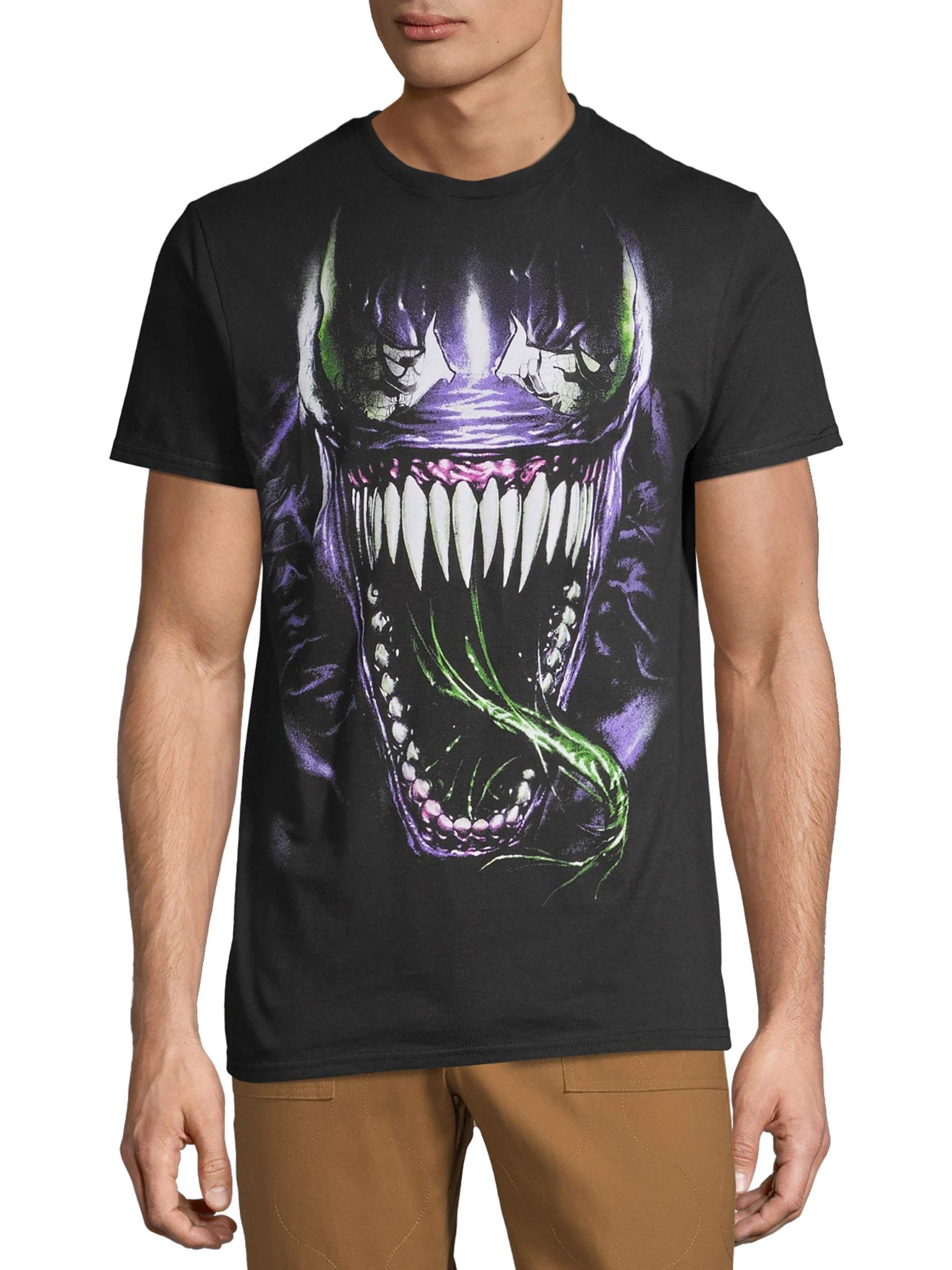 Marvel Venom Men's & Big Men's Venom Tongue Graphic Tee Shirt, S-3XL ...