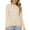 Abricot, variante sur LANPULUX Chandail pour Femmes en Laine Mérinos 100 Pure à Manches Longues, Col Roulé, Col Rond, Haut pour Femme, Chandail pour Femme