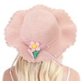 thumbnail image 5 of Sombrero de 56-58cm de circunferencia, sombrero protector solar para mujer, sombrero para sol y playa, Sombrero de Paja de verano, conjunto de sombrero para el sol y bolsa de paja, 5 of 5