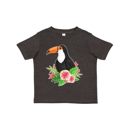 

Inktastic Toucan with Hawaiian Flowers Boys or Girls Toddler T-Shirt