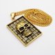 thumbnail image 4 of Collar con colgante de perro con cabeza de de material acero inoxidable Rock Punk para hombre Oro Yuyangstore collar de roca de los hombres, 4 of 8
