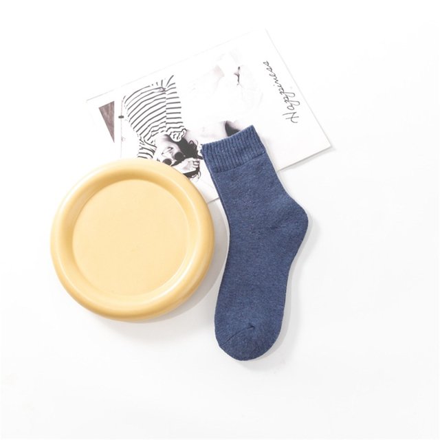 Womens Vintage Winter Soft Warm Thick Cold Knit Wool Crew Socks Multicolor