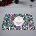 thumbnail image 3 of MKHERT Abstract Mosaic Ceramic Seamless Texture Placemats Table Mats for Dining Room Kitchen Table Decoration 12x18 inch,Set of 4, 3 of 4