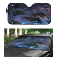 thumbnail image 4 of 3D Kin Of Stained Blade Car Auto Sunshades Windshield Heat Protection Sun Shades Univeral Fit Cars Suv Truck, 4 of 7