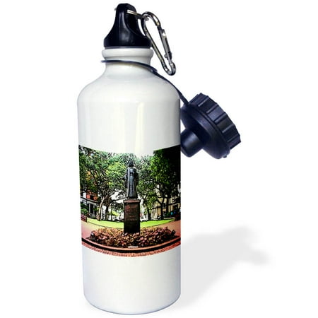 

3dRose John Wesley Memorial in Savannah watercolor Sports Water Bottle 21oz