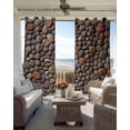 thumbnail image 3 of Colorful Stones Blackout Curtains 54 Inch Length 2 Panels Set for Living Room Bedroom, Modern Art Farmhouse Stones Room Darkening Window Curtains Thermal Insulated Black Out Curtain 52"x54", 3 of 8