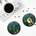 thumbnail image 4 of Pofeuu Jelly Fish Print Coasters for Drinks, 4Pack PU Leather Coasters, Bar Drink Coasters for Tabletop Protection, Furniture from Damage-Round Shape, 4 of 6