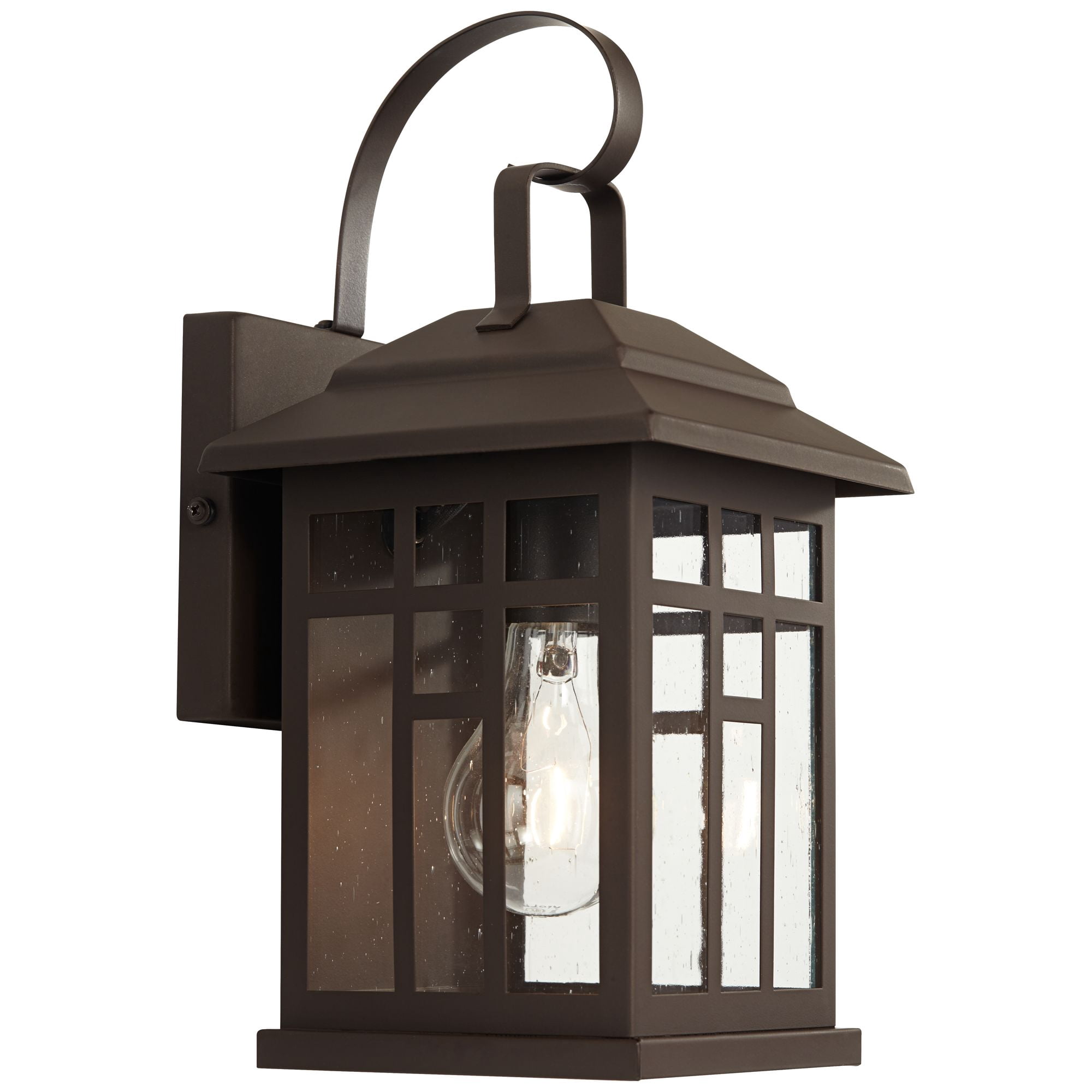 John Timberland Outdoor Wall Lights Set of 2 Fixture Carriage Style Bronze 12 1/2" Clear Glass Lantern Exterior House Porch Patio