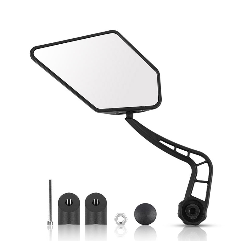 Uwhbbxkw Bicycle Mirror Mini Rear View Mirror for Road Bike Unbreakable Rotatable Rearview Safety Side Handlebar Mirror 