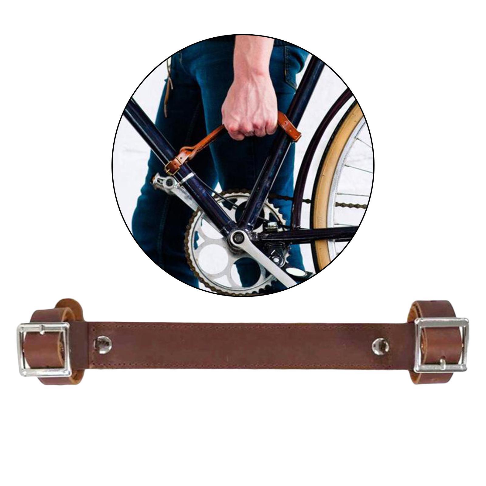 Leather Bike Frame Handle Carry Strap Carrier Transport Lifter Grip
