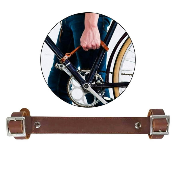 Leather Bike Frame Handle Carry Strap Carrier Transport Lifter Grip