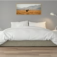 thumbnail image 2 of Kate and Laurel Sylvie Icelandic Horses No 3 Framed Canvas Wall Art by Crystal Lynn Collins, 40x18 Natural, Stunning Nature Landscape Art for Wall, 2 of 8