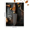 thumbnail image 3 of Qisvanset Framed Canvas Wall Art 12x16 Inch Engraved Chef Knife Father Day Christmas Gift Decor, 3 of 5