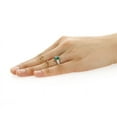 thumbnail image 3 of Men's 14K White Gold 1.5 Carat Emerald Cut Simulated Emerald CZ Wedding Engagement Ring, 3 of 4