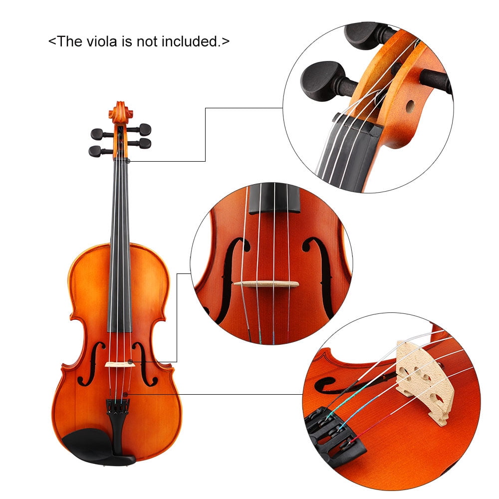 Viola String Strings Full Set Steel Core Nickel-Silver Wound with Nickel-plated Ball End for 14-16 Violas E-A-D-G 