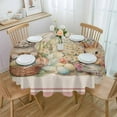 thumbnail image 4 of Christmas Farm Garland Stripes Round Tablecloth Waterproof Wedding Decor Table Cover Christmas Party Decorative Tablecloth, 4 of 7