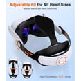 thumbnail image 4 of EUROA VR Head Strap for Meta Quest 2/3/3S, VR Headest Accessories adjustable Elite Strap, 4 of 10