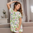 thumbnail image 3 of Easygdp Happy Easter Camisón de manga corta para mujer, informal, estampado, 3 of 6