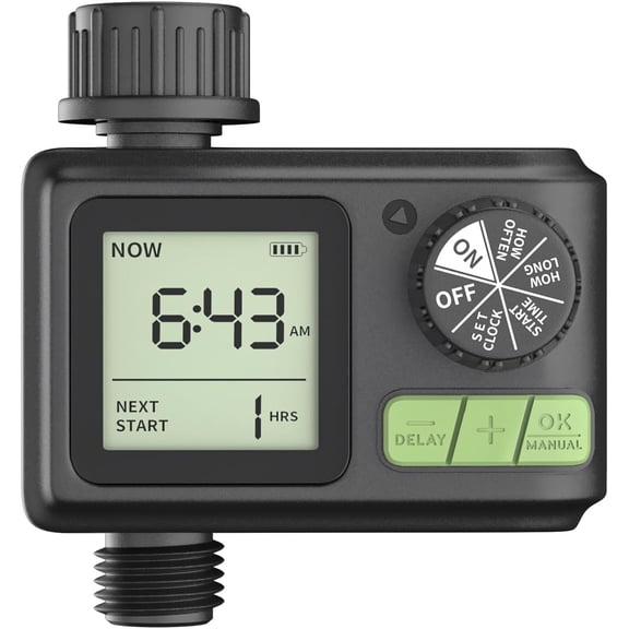 WiFi Water Timer for Garden Hose,Sprinkler Timer with Dual Outlet for 2 Zone Hose Timers Watering,Smart Sprinkler Timers System,Water Timer Irrigation System for Garden