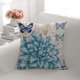thumbnail image 2 of Funda de Almohada, Juego de 4-45 x 45 cm, Funda de cojín Cuadrada con Estampado de Flores de algodón y Lino para Cama, Coche, hogar, sofá, 2 of 5
