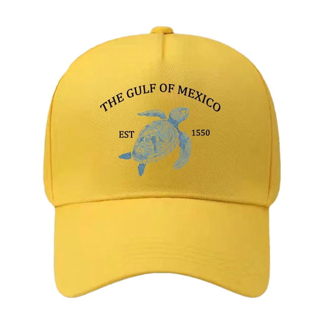 MIASHUI Baseball Cap for Men Women Print Sun Running Adjustable Sun Hat,Yellow