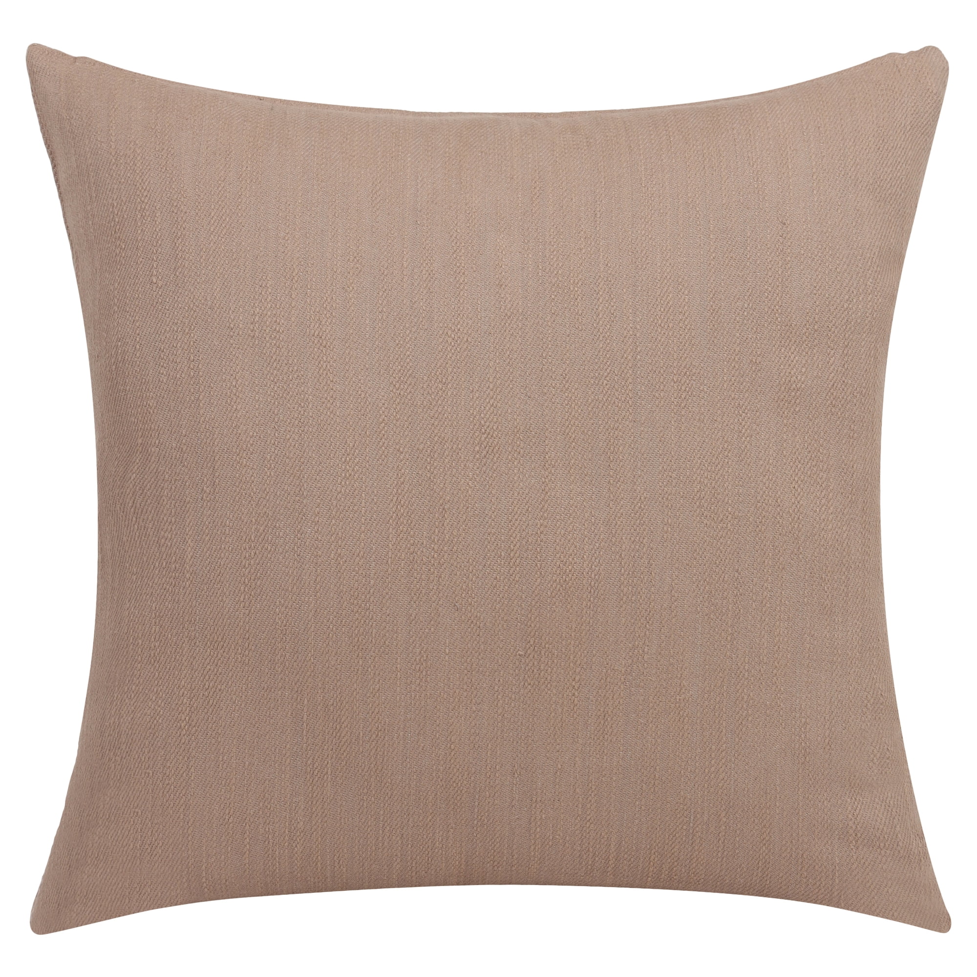 Ox Bay Amias Solid Transitional Cotton Hand Woven Throw Pillow, Brown, 24" x 24"
