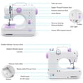 thumbnail image 4 of Sewing Machine with Extension Table, Mini Sewings Machines Portable Electric Sewing Machine, 12 Stitches Sewing Machines with LED Light, Sewings Accessory Kit, Ideal for Clothing, Pillowcases, Sheets, 4 of 5