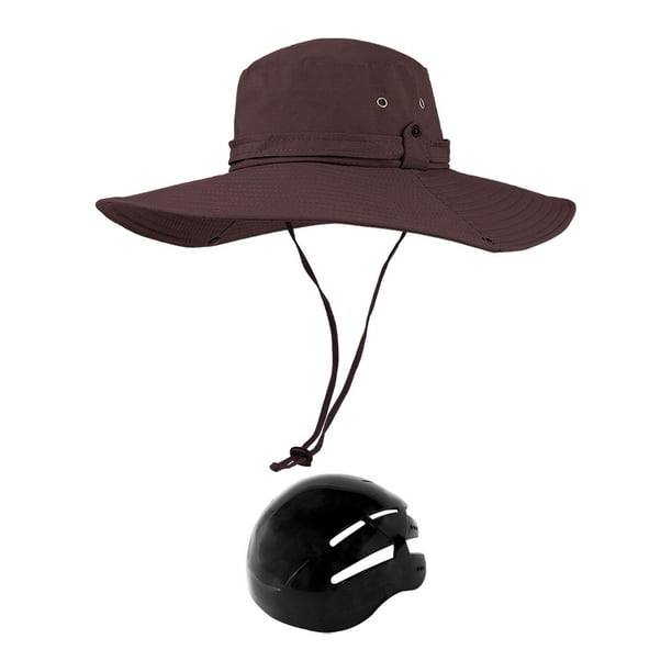 Gorra de pescador, sombrero de sol transpirable para verano, sombrero de pesca con capucha para exteriores. Marrón