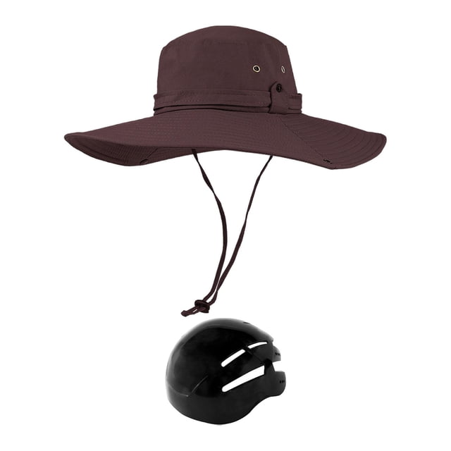 Gorra de pescador, sombrero de sol transpirable para verano, sombrero de pesca con capucha para exteriores. Marrón