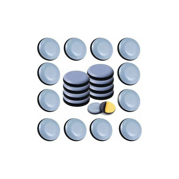 24 deslizadores de muebles de teflón de 20 mm (redondos) - Deslizadores de muebles - Deslizadores de muebles de teflón autoadhesivos Deslizadores de muebles para silla, sofá, mesa de escritorio