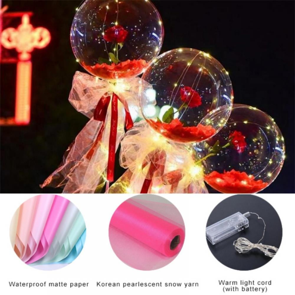 Led Balloons Light Up Balloons - Led Luminous Balloon Rose Bouquet