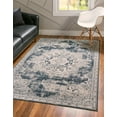 thumbnail image 3 of Unique Loom Chateau Collection Area Rug - Roosevelt (10' x 14' 5" Rectangle Navy Blue/Beige), 3 of 7