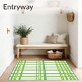 thumbnail image 3 of ODIKA 2'x3' Machine Washable Non-Slip Area Rug, Midcentury Pop Art Check with Playful Interlocking Grids High Traffic Rug, Green, 612230, 3 of 7