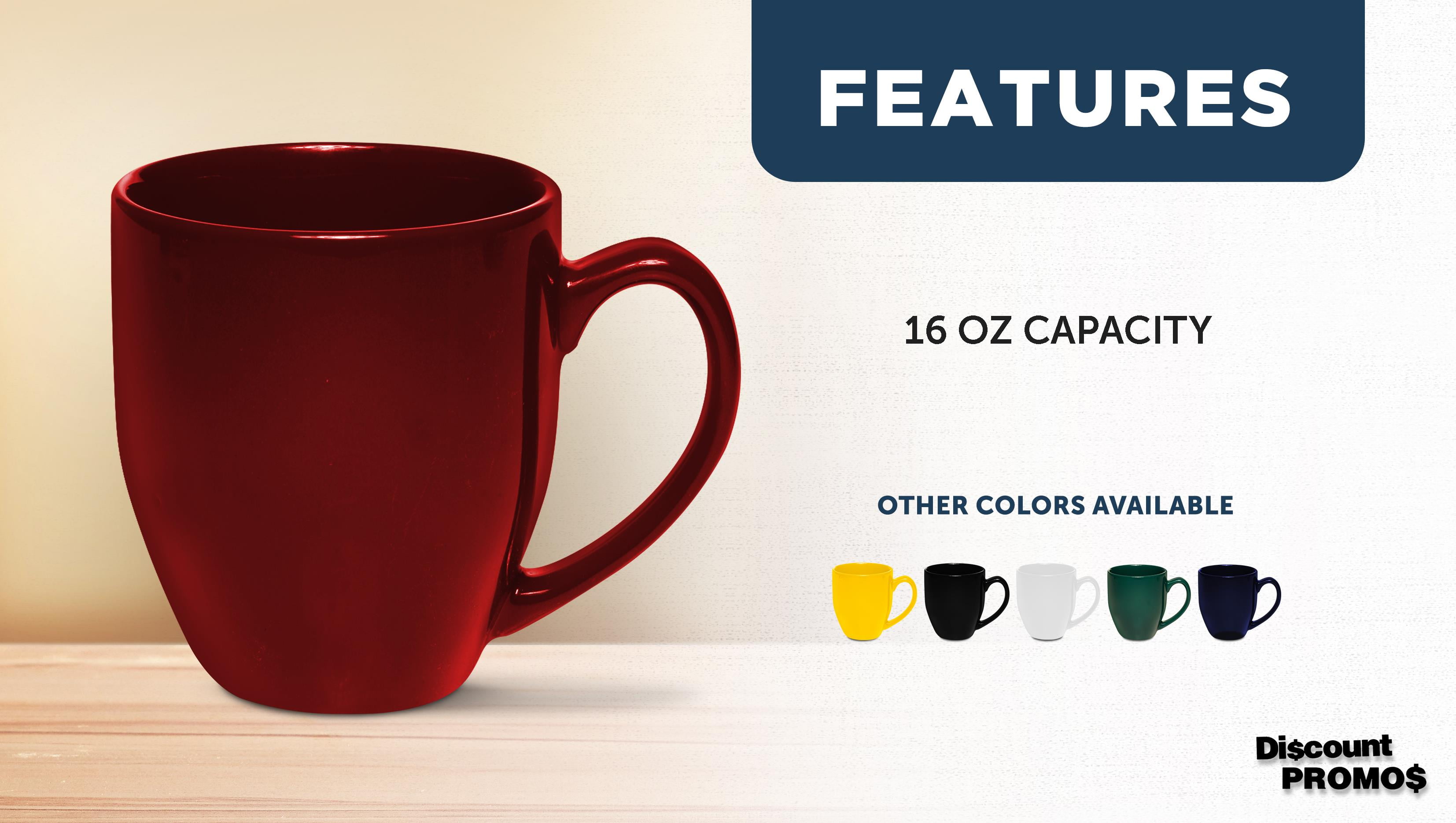 Large Coffee Cups 16 oz. Set of 10, Bulk Pack - Perfect for Tea, Espresso, Cappuccino, Hot Cocoa - Maroon